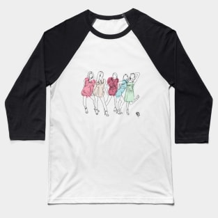 Girls Aloud Colours Baseball T-Shirt